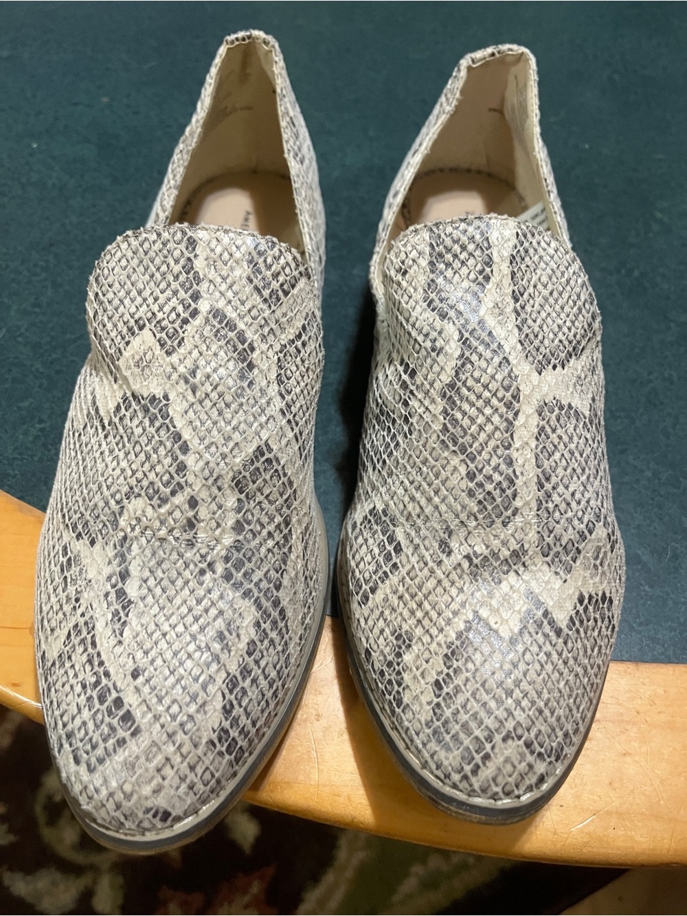American Eagle Snake Print Slip-On Loafers - Neutral Tones 9.5